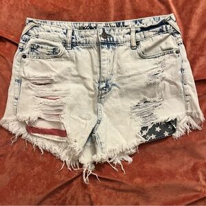 American flag Jean shorts